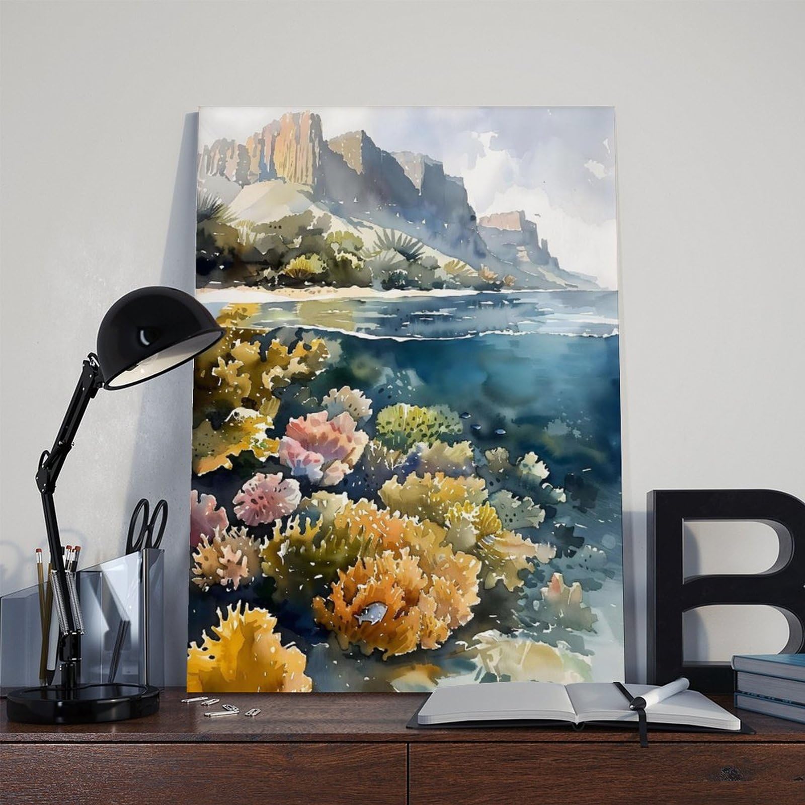 Amazon.com: ZJLAMZ Great Barrier Reef Watercolor Painting